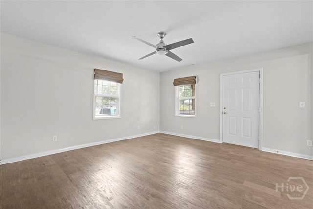 2133 Bacon Park Dr, Savannah, GA 31406 - empty room featuring a ceiling fan and wood finished floors