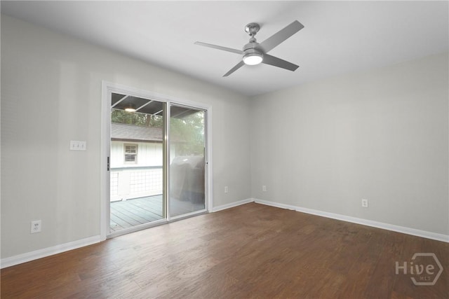 2133 Bacon Park Dr, Savannah, GA 31406 - unfurnished room with wood finished floors and ceiling fan