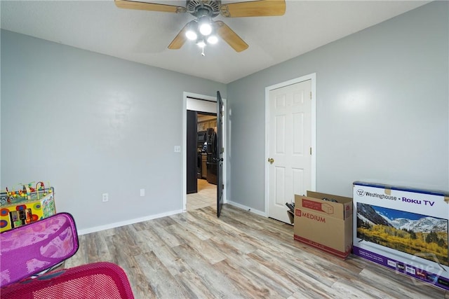 31 Pembroke Pl, Pembroke, GA 31321 - game room featuring wood finished floors and ceiling fan