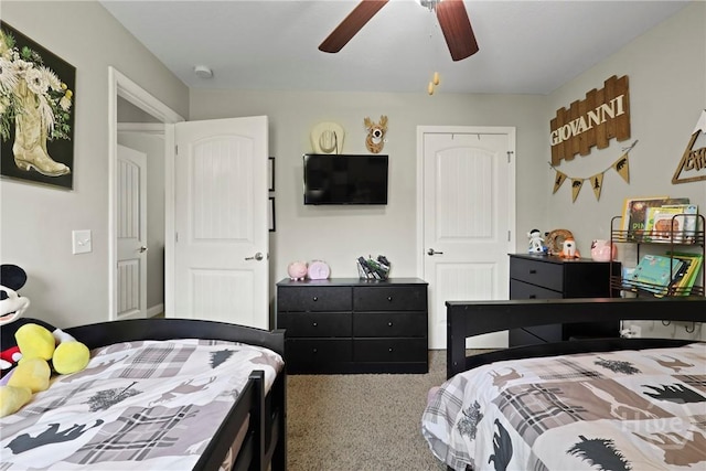 308 NE Mancey Garrason Loop, Ludowici, GA 31316 - carpeted bedroom with a ceiling fan