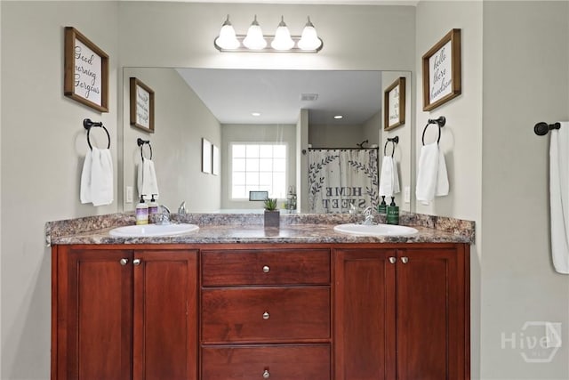 308 NE Mancey Garrason Loop, Ludowici, GA 31316 - full bath with double vanity and curtained shower