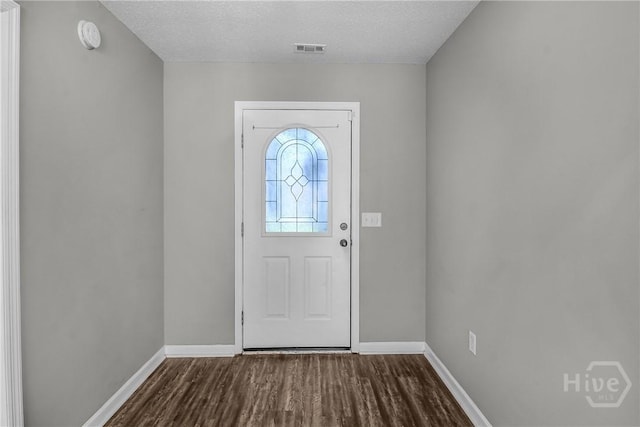 116 Gloucester Dr, Midway, GA 31320 - foyer entrance featuring dark wood-style floors and a textured ceiling