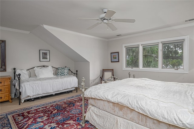 3 She Crab Cir, Savannah, GA 31411 - carpeted bedroom featuring crown molding and ceiling fan