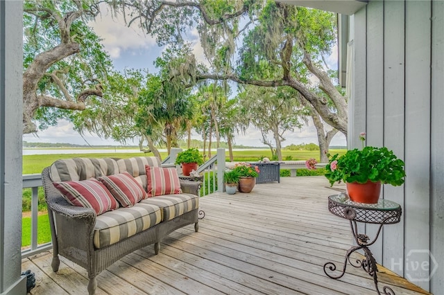 3 She Crab Cir, Savannah, GA 31411 - wooden terrace with an outdoor living space
