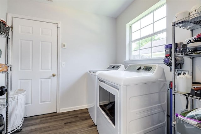 26 Dianne Mackenzie Way, Savannah, GA 31419 - laundry room with washer and dryer and dark wood-style floors
