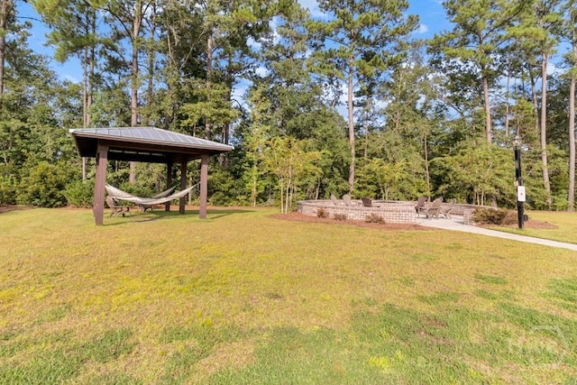 1057 Waybridge Way, Richmond Hill, GA 31324 - view of grassy yard with a gazebo