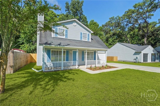 127 Laurel Green Ct, Savannah, GA 31419 - traditional home with covered porch, a chimney, and driveway