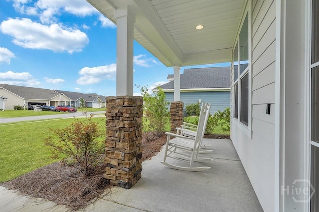 115 Merribee Ln, Pooler, GA 31322 - porch with a yard and a residential view