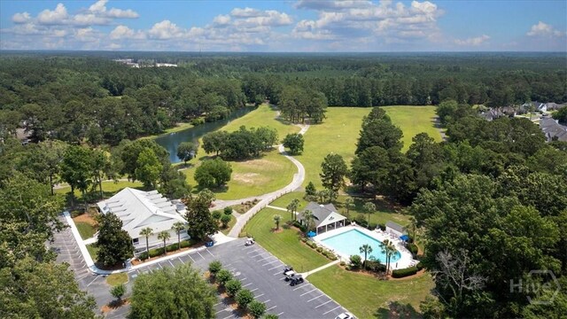 24 Marsh Hen Ct, Richmond Hill, GA 31324 - aerial view of a forest and a nearby body of water