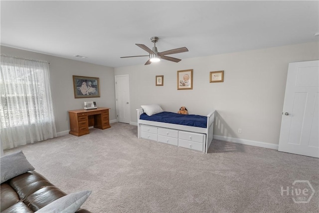 176 Trail Creek Ln, Savannah, GA 31405 - bedroom with carpet and ceiling fan