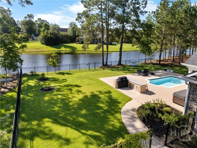 176 Trail Creek Ln, Savannah, GA 31405 - view of yard with a water view and a patio