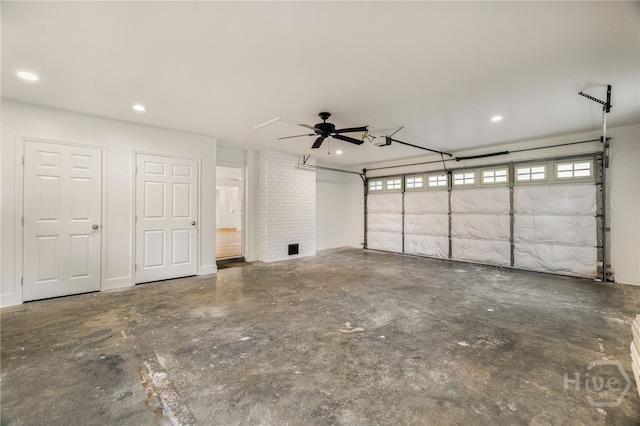 103 Kentshire Ct, Savannah, GA 31410 - garage featuring recessed lighting and a ceiling fan