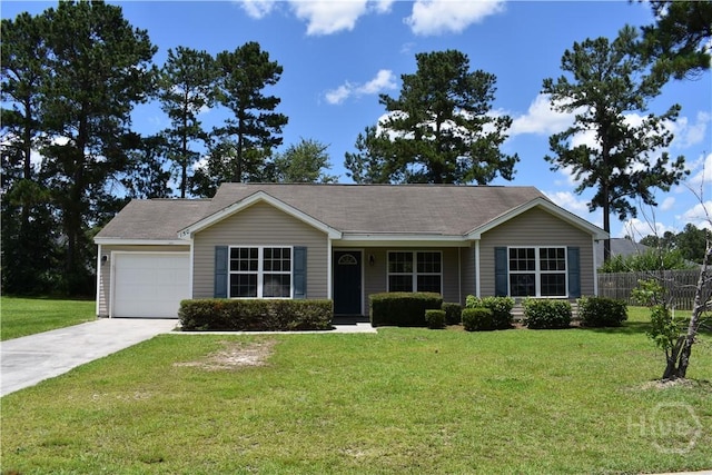 150 Knotty Pine Cir, Springfield, GA 31329 - ranch-style home featuring a garage and concrete driveway