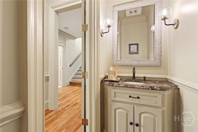 26 Little Comfort Rd, Savannah, GA 31411 - bathroom featuring vanity and wood finished floors