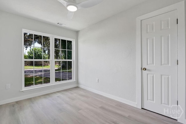 2204 Beaumont Dr, Savannah, GA 31406 - spare room featuring ceiling fan and wood finished floors