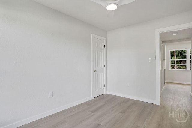 2204 Beaumont Dr, Savannah, GA 31406 - empty room featuring light wood finished floors and a ceiling fan