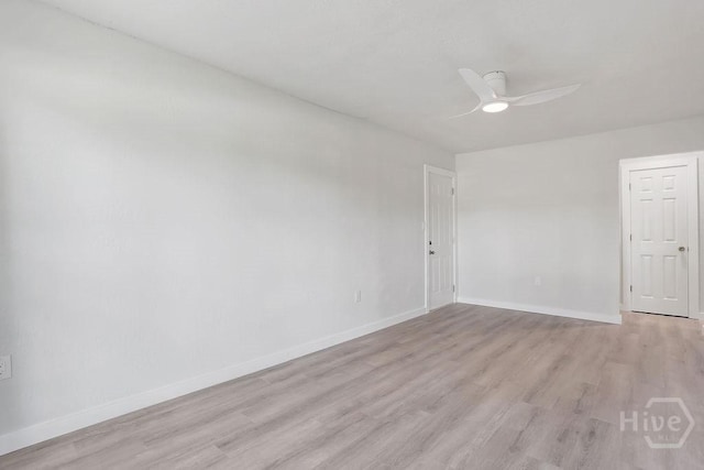 2204 Beaumont Dr, Savannah, GA 31406 - spare room with light wood finished floors and a ceiling fan