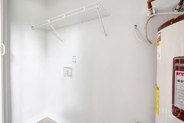 2204 Beaumont Dr, Savannah, GA 31406 - laundry area featuring electric water heater