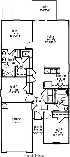 224 Lakeside Dr, Port Wentworth, GA 31407 - view of home floor plan