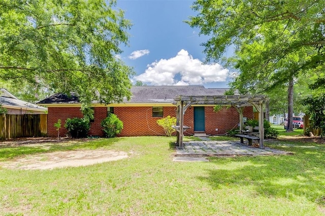 208 Lord Effingham Dr, Rincon, GA 31326 - back of property with a pergola and a patio