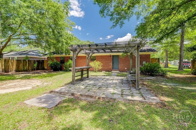 208 Lord Effingham Dr, Rincon, GA 31326 - view of yard with a pergola and a patio area