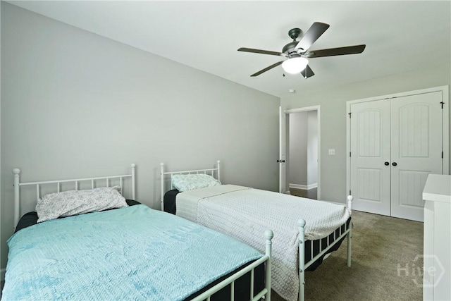 1175 Ralph Rahn Rd, Rincon, GA 31326 - carpeted bedroom featuring a closet and ceiling fan