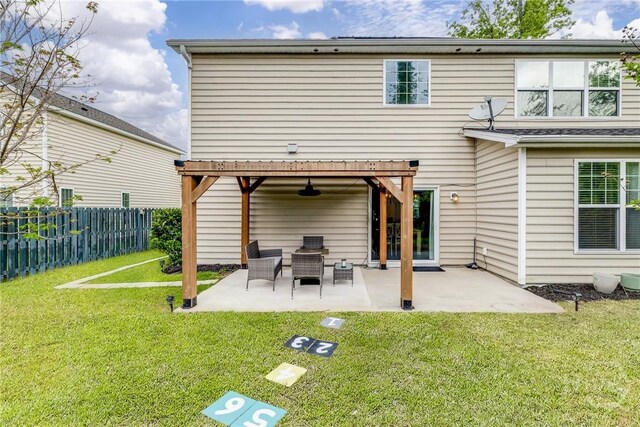 55 Glen Way, Richmond Hill, GA 31324 - back of property featuring a patio area and ceiling fan