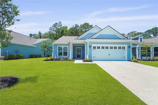 137 Harvest Hl, Pooler, GA 31322 - ranch-style home with an attached garage, a front yard, and concrete driveway