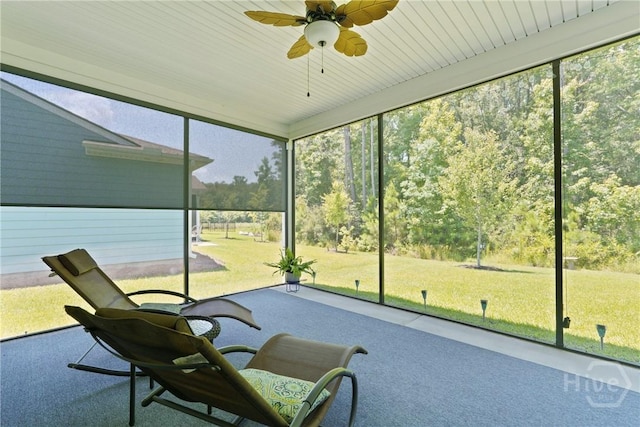 137 Harvest Hl, Pooler, GA 31322 - sunroom / solarium featuring ceiling fan
