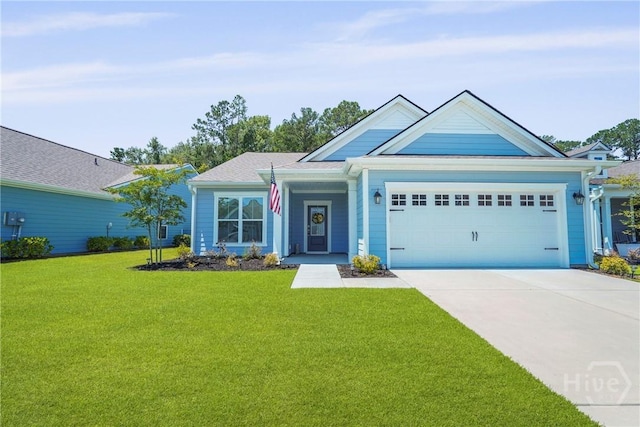 137 Harvest Hl, Pooler, GA 31322 - ranch-style house with a garage, a front yard, and concrete driveway