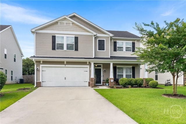 9 Melody Dr, Pooler, GA 31322 - craftsman house featuring driveway, an attached garage, and covered porch