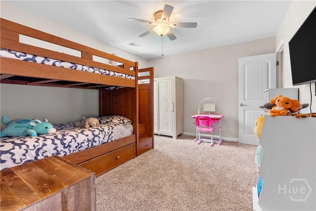 9 Melody Dr, Pooler, GA 31322 - carpeted bedroom with baseboards and a ceiling fan