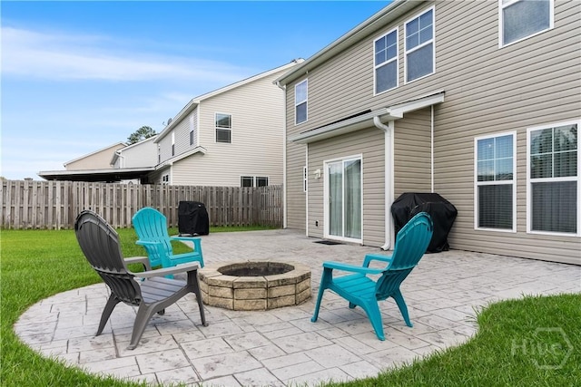 9 Melody Dr, Pooler, GA 31322 - view of patio / terrace featuring area for grilling and an outdoor fire pit
