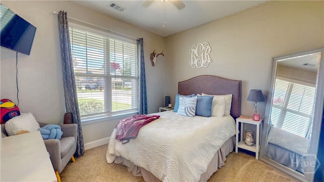 110 Tailwind Trl, Guyton, GA 31312 - bedroom featuring light colored carpet and ceiling fan