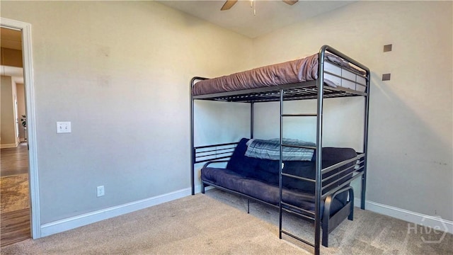 110 Tailwind Trl, Guyton, GA 31312 - carpeted bedroom with baseboards and ceiling fan