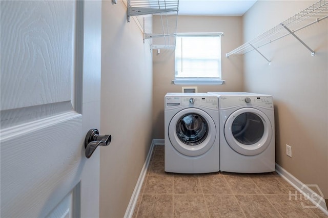 9 Sweetwater Ct, Savannah, GA 31419 - laundry area with washer and clothes dryer and tile patterned floors