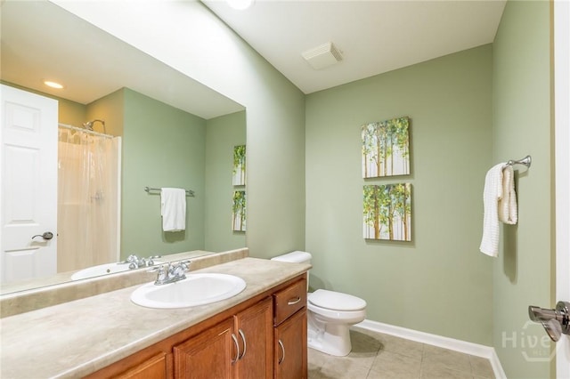 9 Sweetwater Ct, Savannah, GA 31419 - bathroom featuring vanity, tile patterned floors, and curtained shower