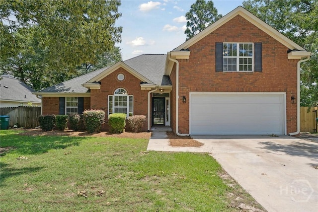 413 Roberts Way, Rincon, GA 31326 - traditional-style house featuring brick siding, a garage, and concrete driveway