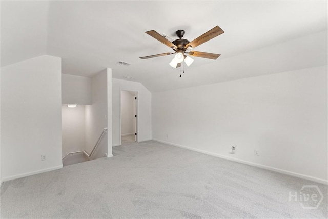 413 Roberts Way, Rincon, GA 31326 - unfurnished room featuring vaulted ceiling, light colored carpet, and a ceiling fan