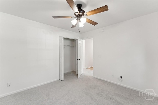 413 Roberts Way, Rincon, GA 31326 - unfurnished bedroom featuring light carpet, a closet, and ceiling fan