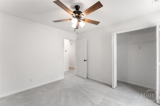 413 Roberts Way, Rincon, GA 31326 - unfurnished bedroom with carpet flooring, a closet, and a ceiling fan