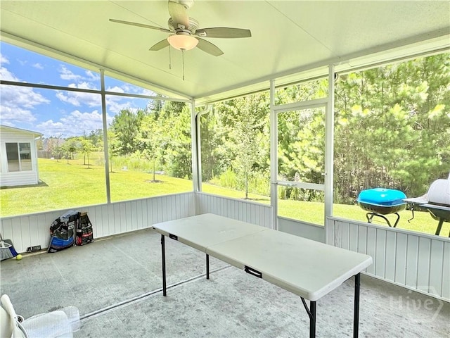 134 Melody Dr, Pooler, GA 31322 - sunroom / solarium with a ceiling fan and plenty of natural light
