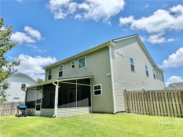 134 Melody Dr, Pooler, GA 31322 - rear view of property with a sunroom