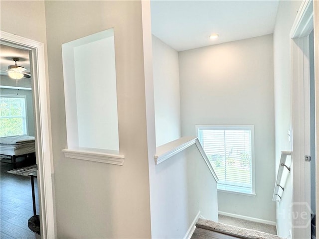 134 Melody Dr, Pooler, GA 31322 - stairway with healthy amount of natural light and wood finished floors