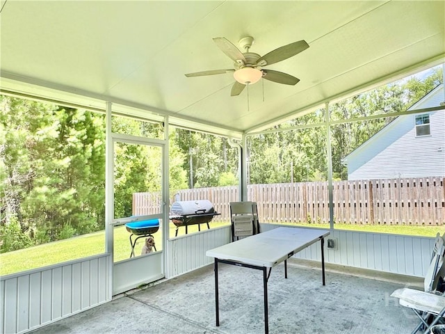 134 Melody Dr, Pooler, GA 31322 - sunroom / solarium featuring ceiling fan