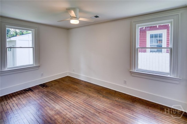 2125 Atlantic Ave, Savannah, GA 31401 - spare room featuring dark wood-type flooring and a ceiling fan