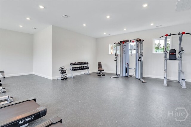 151 Guana Ln, Bloomingdale, GA 31302 - gym featuring recessed lighting