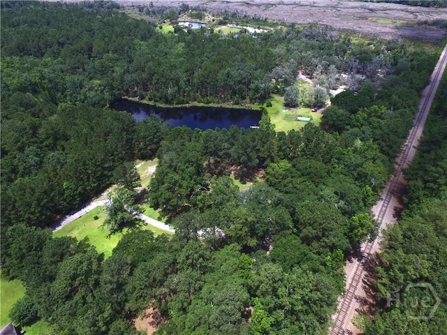287 Sandpiper Rd, Midway, GA 31320 - aerial overview of property's location featuring a heavily wooded area and a nearby body of water