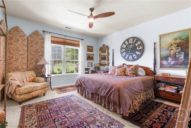 2441 Bovine Rd, Sylvania, GA 30467 - bedroom with carpet floors and ceiling fan