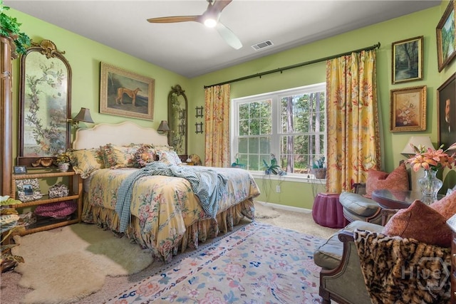 2441 Bovine Rd, Sylvania, GA 30467 - carpeted bedroom featuring ceiling fan